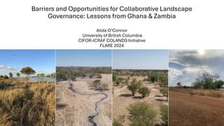 thumbnail of  Barriers and Opportunities for Collaborative Landscape Governance: Lessons from Ghana & Zambia