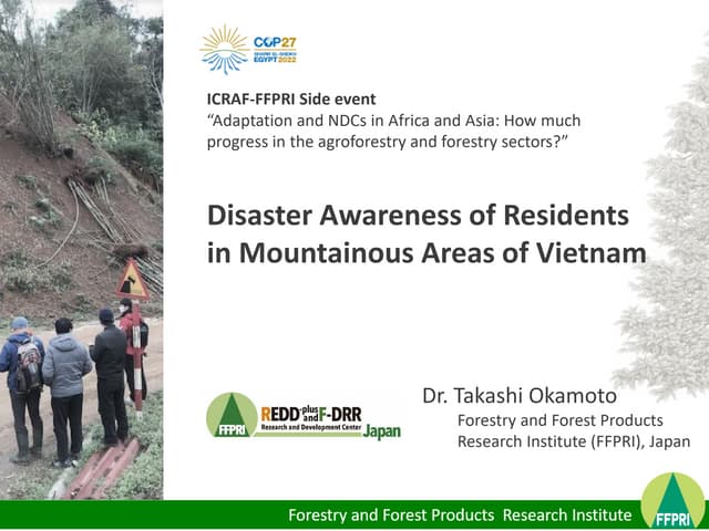 thumbnail of  Disaster awareness of residents in mountainous areas of Vietnam