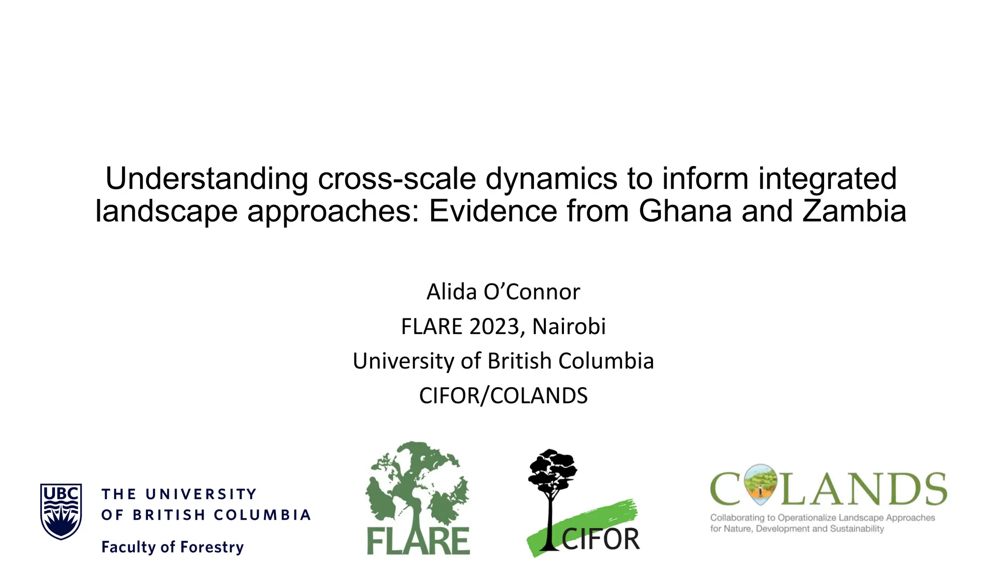 thumbnail of  Understanding cross-scale dynamics to inform integrated landscape approaches: Evidence from Ghana and Zambia